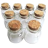 Luo House 10PCS 15ml Cute Small Cork Stopper Glass Bottle Vials Jars with Cork 30x40mm
