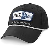 HUK Mens Patch Performance Hat, Lightweight Fishing Hat with Anti Glare Under Visor
