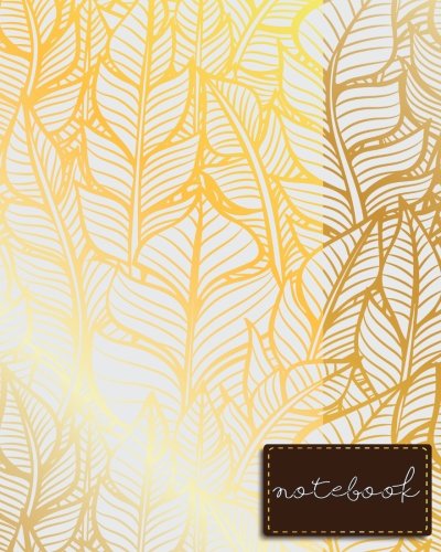 Notebook: golden notebook , feathers bohemian notebook …