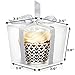 25 Clear Boxes for Cupcake or Mini Gift | Display with Single Individual Plastic Box for Large Cupcakes | Wedding Favor in Bulk