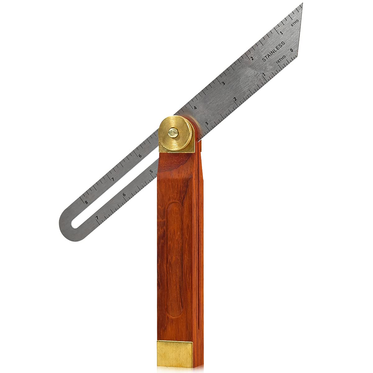 LUUFAN Adjustable Carpentry Square Bevel Gauge Sliding Bevel 9 Inch/230mm Hardwood Handle Stainless Steel Blade Ruler, T Bevel Blade Ruler for Craftsman Engineer Woodworking