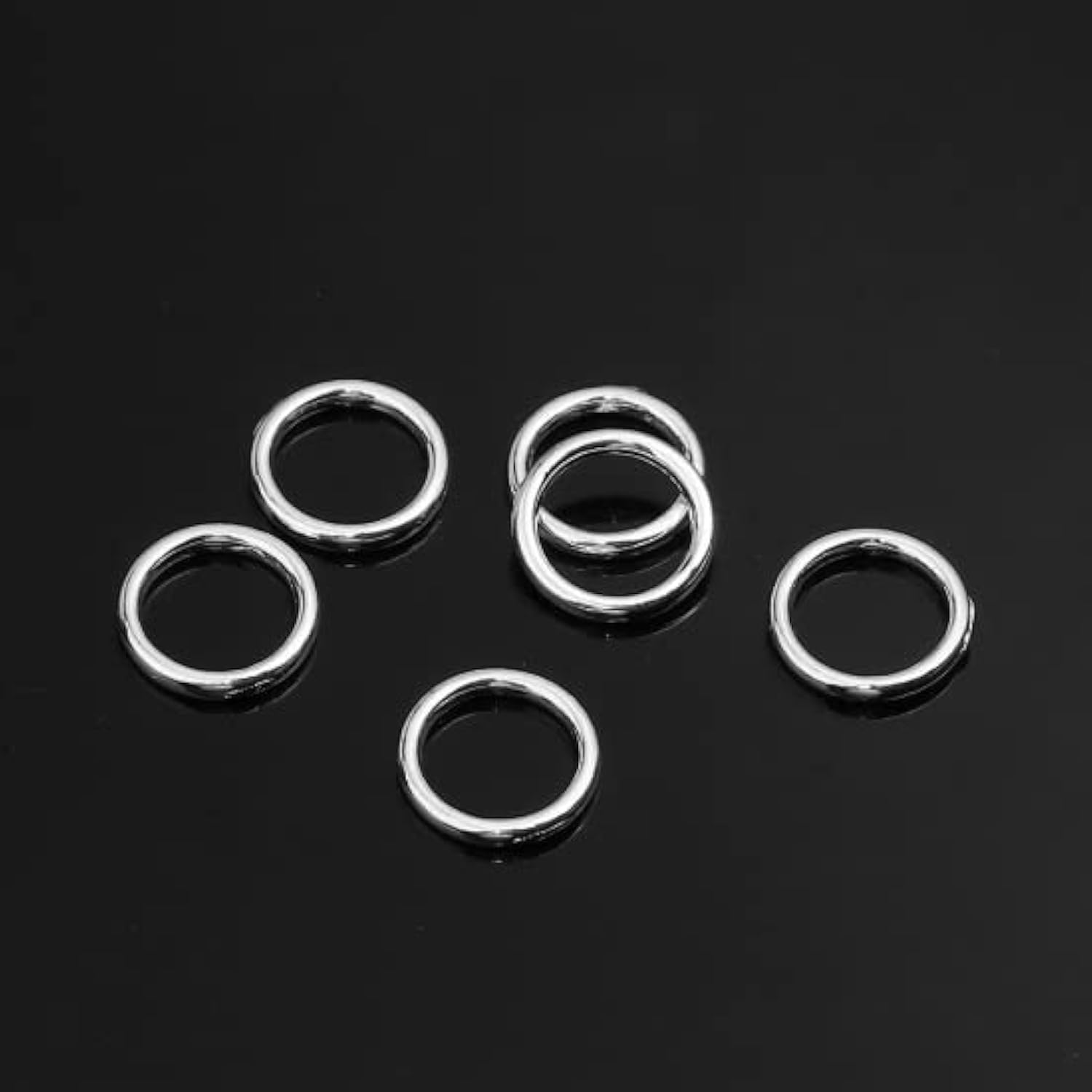 200 x Silver Plated Round Soldered Closed 14mm Metal Jump Rings Connector Findings for Jewellery Crafts