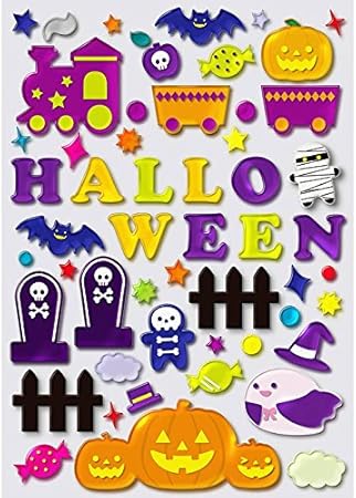 Amazon ジェルギャラリー ハロウィントレイン 自宅やショップの窓に ウィンドウデコ ハロウィン飾り 窓飾り ハロウィーン飾り おもちゃ