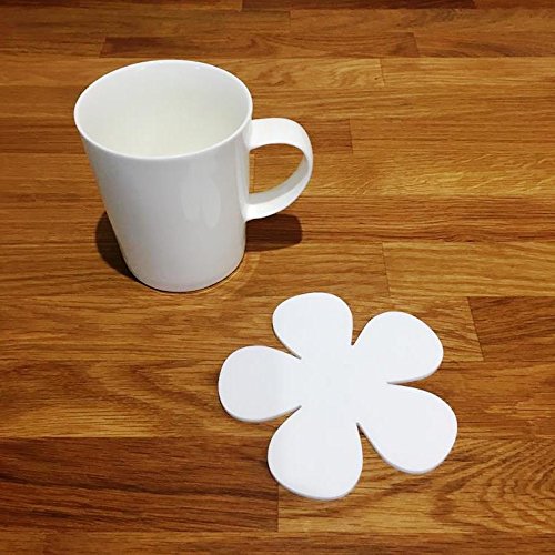 Super Cool Creations Coasters - Daisy Shaped - White - 8 Set