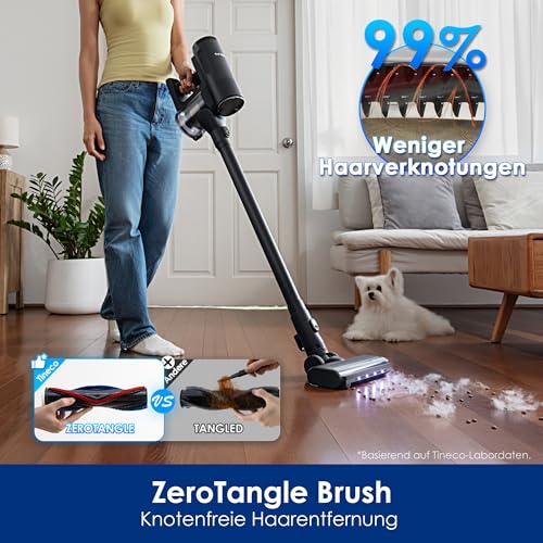 Tineco FLOOR ONE Switch S7 Stretch Nass Trockensauger & Akkusauger Set 5-in-1, FlashDry Selbstreinigung, DualBlock Anti-Tangle, 50 Min Laufzeit 22kPa Multifunktionaler Bodenreiniger für das Ganze Haus 10