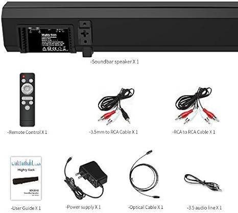 mighty rock 30w 2.0 channel soundbar