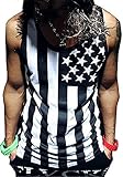 F.C.Men American Flag Print Wave Tank Top
