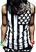 FCYOSO Men's American Flag Printed Athletic Training Pullover Tank Top Shirt (Large, Black)