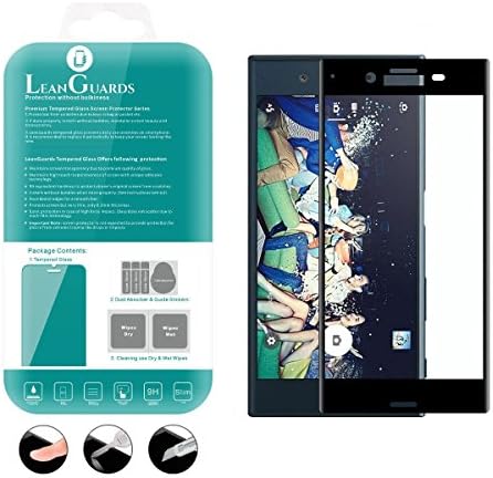 LeanGuards Sony Xperia XZ 3D Tempered Glass Screen Protector Curved Full Screen No Bubble Anti Fingerprint Black
