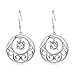 YFN Mother Daughter Moon & Star Sterling Silver Filigree Teardrop Dangle Drop Earrings (Moon&Star)
