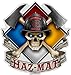 SET OF 2 Firefighters Hazardous Materials Skull/Bones 2 Inch Reflective Decals