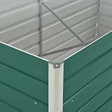 vidaXL Raised Garden Bed Galvanised Steel Green 160x80x45 cm view 4