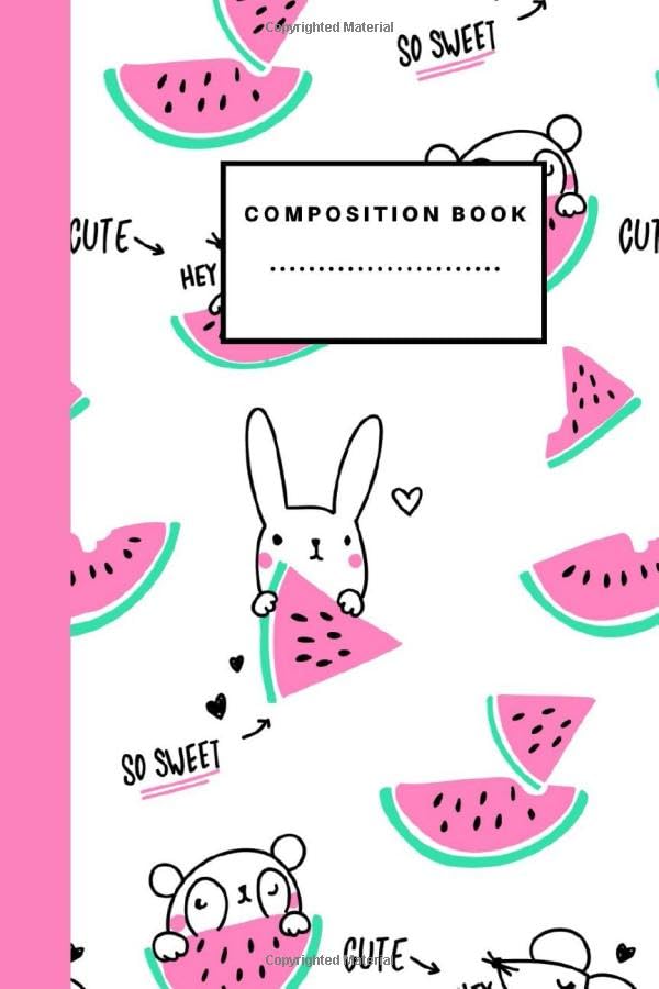 Cute Little Bunnies Journal: Composition Notebook college ruled Pink for Girls with 120 Blank Pages (6"x9" inches)