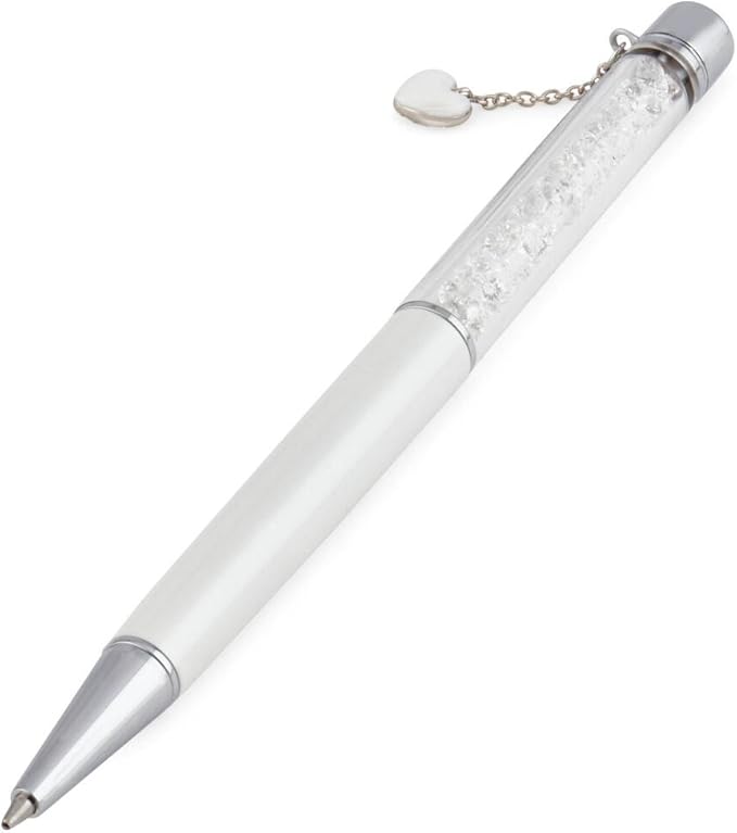 Swarovski Crystalline Lady Ballpoint Pen, White with Heart Red (1079433) Artists