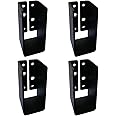 2x4 Concealed Joist Hanger (Actual Size 1.5"x3.5") Heavy Duty Outdoor Concealed-Flange Joist Bracket, Face Mount Joist Hanger for 2"x4" Beam Wood Fence,Q235B Steel Powder-Coated(4 PCS)