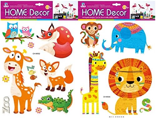 Three-Dimensional PVC Children's Wall Stickers Animal Stickers Children's Gifts Suitable for Children's Room Decoration Kindergarten Dress up Party Decoration Wooden Surface