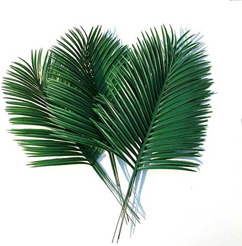 10pcs Artificial palm leaves Tropical Imitation Plant for wedding Birthdays Prom Events Jungle Beach decoration length 54cm