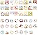 Inovat 92 Pcs Cute Stickers Small Size Kawaii Laptop Stickers Decals for DIY Diary Calendar Albums Decoration Scrapbook Planner Journal(2 Box, 46pcs/ Box)