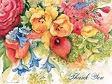 Lang Perfect Timing Bouquet Thank You Boxed Notecard by Susan Winget, 4 x 5 Inches, 13 Cards and Envelopes (1005271)