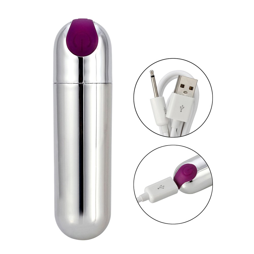 Portable Waterproof Rechargeable 10 Speed Mini Bullet Vibrator Clitoris Vagina Stimulator Wand Massager Adult Sex Toys for Women