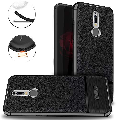 Huawei Mate RS Case,Shinwo Litchi Pattern Leather Rugged Shockproof Soft TPU Cover Case for Huawei Mate RS - Black