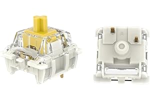 GUYEKS Gateron G Pro 3.0 Pre-Lubed Keyboard Switches,3-Pin 50gf Linear Yellow Switches Pin-Enhanced Switches(72PCS,Yellow)