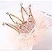 Girl's Diamond Crown Hair Pin Princess Flower Hair Clips Rhinestone Crystal Tiara Kids Party Hair Accessory