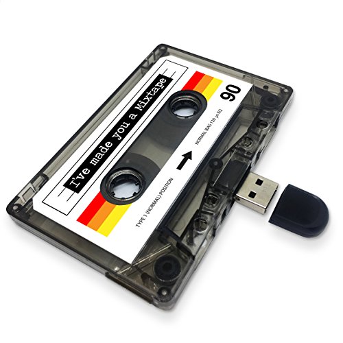 (16GB) USB Mix tape, Retro, Valentines, Romantic, Gifts for Her, Thoughtful, Flash Drive, Cassette, Quirky Gift, Playlist, Music, Cool, Cute, Love, Present, Girlfriend (16GB)