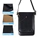 MINICAT Touch Screen Design Premium Microfiber Leather Small Crossbody Cell Phone Wallet Purse With Makeup Mirror (Cat-Black)