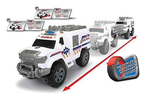Dickie Toys 203304012 - Action Series Ambulance, Rettungswagen, Krankenwagen, Offroadauto mit Motor, mit Licht- und… – Bild 4