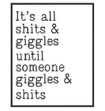 Funny Bathroom Wall Decor Picture - Humorous 8x10