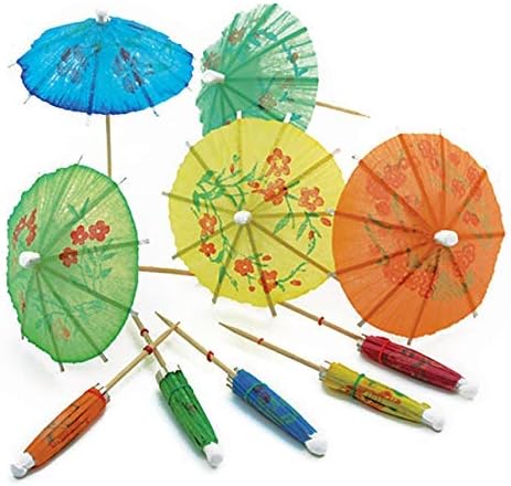 Unique 4916 Paper Umbrella Food Picks 144 Pcs, Multi coloured, 4 Inches - Image 4