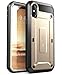 iPhone X Case, SUPCASE iPhone 10 Full-Body Rugged Holster Case with Built-in Screen Protector for Apple iPhone X/iPhone 10 (2017 Release), Unicorn Beetle PRO Series - Retail Package (Gold)