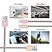 Lightning Cable, 2Pack 5ft/1.5M Nylon Braided Charging Cord，Lightning to USB Cable, Charger Cable for iPhone X/8/8 Plus/7/7 Plus/6/6 Plus/5/5S/5C/SE by BESKIN,(Rose Gold+GOLD)