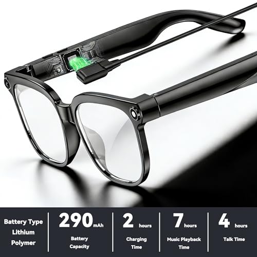 AI Smart Glasses with Camera,8MP Camera Glasses,1080P Anti-Shake Video Recording Glasses, Real Time Translation,AI Voice Assistant,Object Recognition,Bluetooth Sunglasses for Men Women (Photochromic)