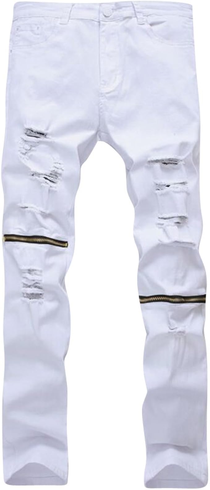 Jeans Déchiré Homme Jeans Troué Hip Hop Fermeture Éclair Jeans Casual Jeans Déchiré Homme Jeans Troué Hip Hop Fermeture Éclair Jeans Casual