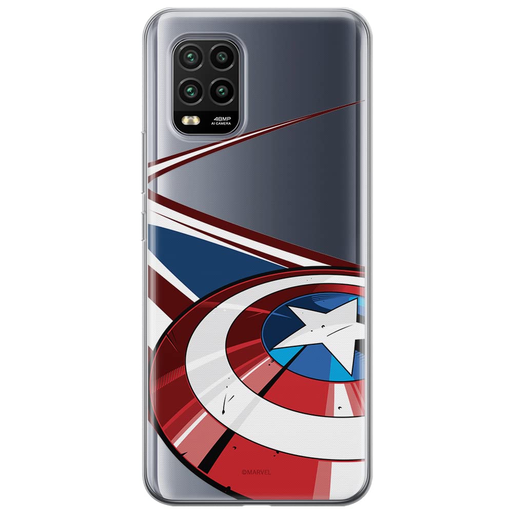 ERT GROUP mobile phone case for Xiaomi MI 10 LITE original and officially Licensed Marvel pattern Captain America 008 optimally adapted to the shape of the mobile phone, partially transparent — image 1