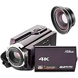 Camcorders, Ablue 4K Ultra-HD Portable 30FPS Wifi Digital Video Camera, IR Night Vision Camcorder with Wide Angle Lens and Macro Lens