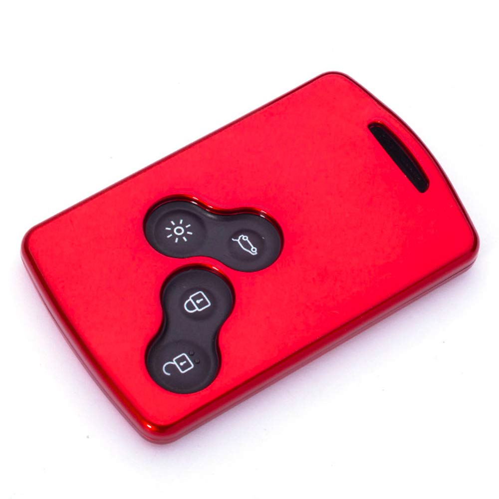 ontto Car Key Cover Case for Renault Key fob for Renault Kadjar Captur Clio Scenic Megane Duster Sandero Twingo koleos Remote accessories key Shell key Holder Remote key Protector-Red