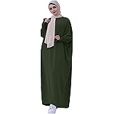 Muslim Prayer Abaya Islamic Women's Khimar Pure Color Hijab Dress Long Sleeve Dubai Kaftan