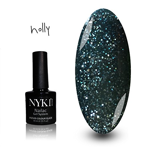 NYK1 NAILAC - HOLLY - Professional Shellac Gel Nail Polish - UV &amp; LED Drying - Quick Soak Off Gel Polish 10ml - Over 100 Shellac Colours to Choose From!
