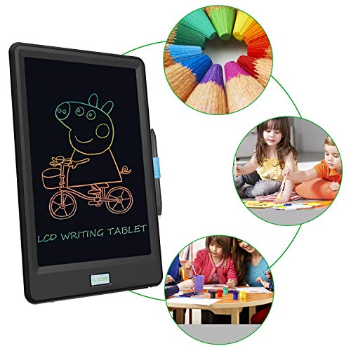 Upgraded 10 Inch Writing Board Colorful Version with Lock Function Erasable Electronic Doodle and Scribble Board Magnetic Drawing MeMO Notes Taking Comes with 1 Lanyard for Kid & Adults - Thumbnail 4