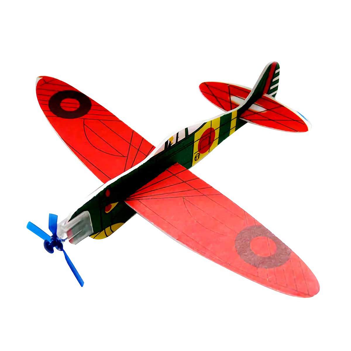 YUTOU 15 Pack Flying Glider Planes Classic World War II Flying Plane Gliders Easy Assembly Airplane Glider Planes Foam Aeroplane Gliders Party Bag Fillers for Kids, Different Designs