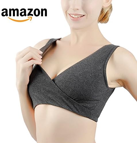 OKEYM Nursing Bra For Breastfeeding & Maternity | Extra Soft Organic Cotton | Wireless Seamless Comfortable Sleep Bra