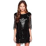 Deargles Womens Dress in Sequins Short Sleeves SS16001
