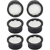 TWZKXC 6 Pcs Air Compressor Filter Elements, Intake Filter Silencer Elements Sound Muffler Parts for Air Compressor Filter Noise Muffler Elements Blowers Generators Exhaust Ports