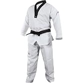 adidas ADI-START II World Taekwondo Approved Taekwondo Dobok Uniform - Black V-Neck