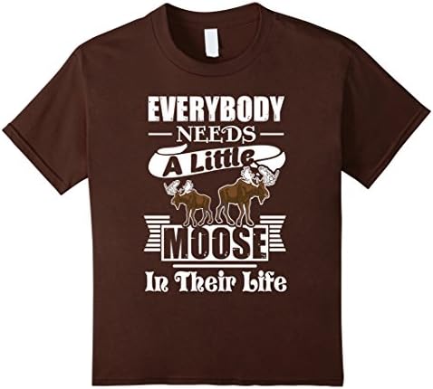 Kids Moose T shirt - A Little Moose In Life Shirts 8 Brown