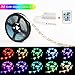 Led Light Strip Battery Powered，MEILLY RGB 2M / 6.6FT 60pcs 5050 Leds Strip Light IP65 Waterproof Flexible Rope Lights, Color Changing Strip Lightings with 24 Key Remote Control ( Blue Green Red)