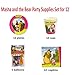 KolVoi Shop Party Supplies and Birthday Set Masha and the Bear : Balloons Plates Napkins Cups Kit for 12 Guests